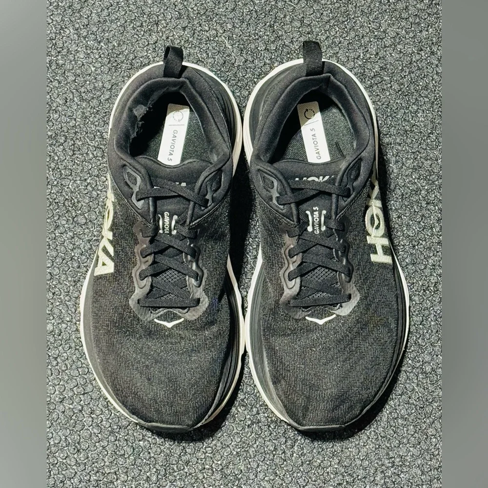 Hoka One One Gaviota 5 2E ‘Black White’ Sz 9.5M - Picture 2 of 6